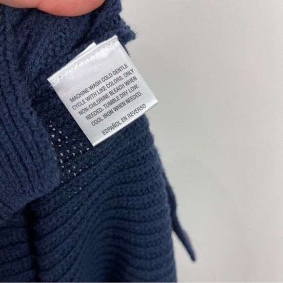 NEW Style & Co Blue Ribbed Cold Shoulder Tunic Sweater Women's Size Medium - Picture 6 of 8